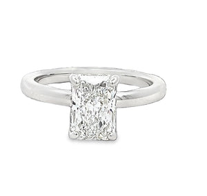 LAB GROWN RADIANT & ROUND DIAMONDS 1.70ctw SOLITAIRE ENGAGEMENT RING