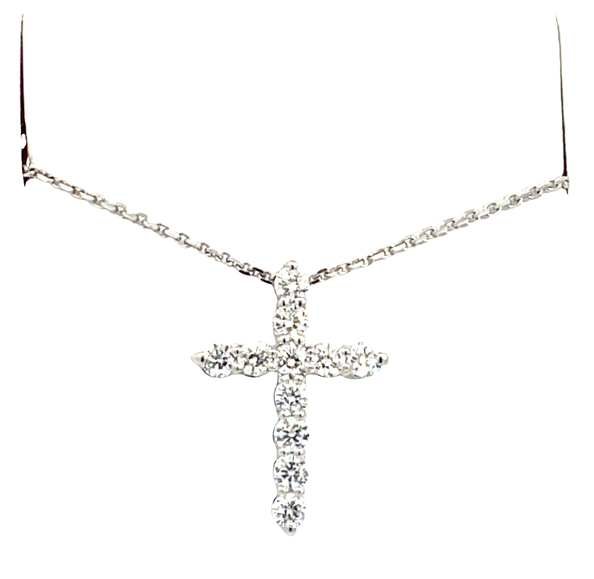 LAB GROWN ROUND DIAMONDS 0.28ctw CROSS PENDANT