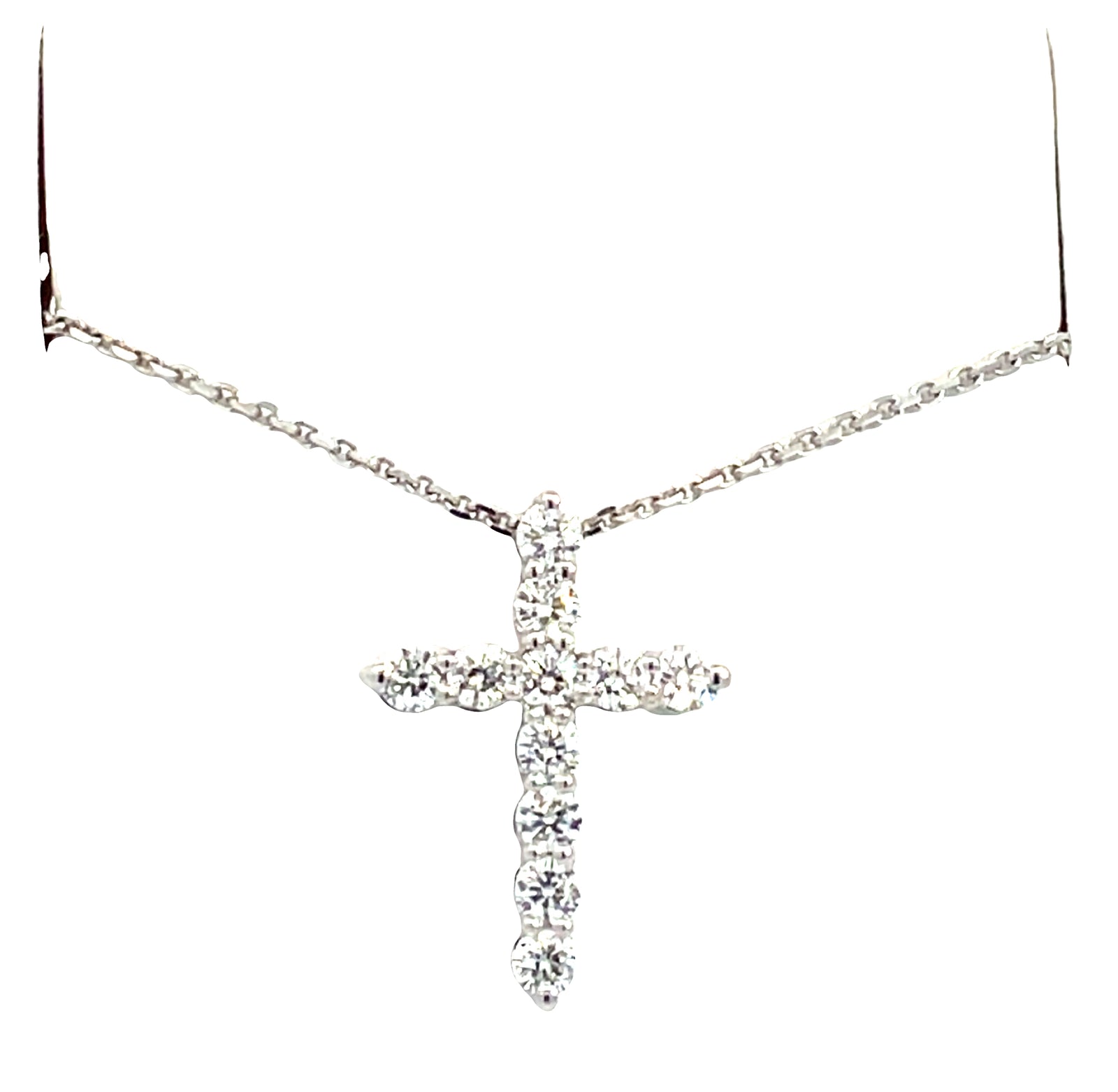 LAB GROWN ROUND DIAMONDS 0.28ctw CROSS PENDANT