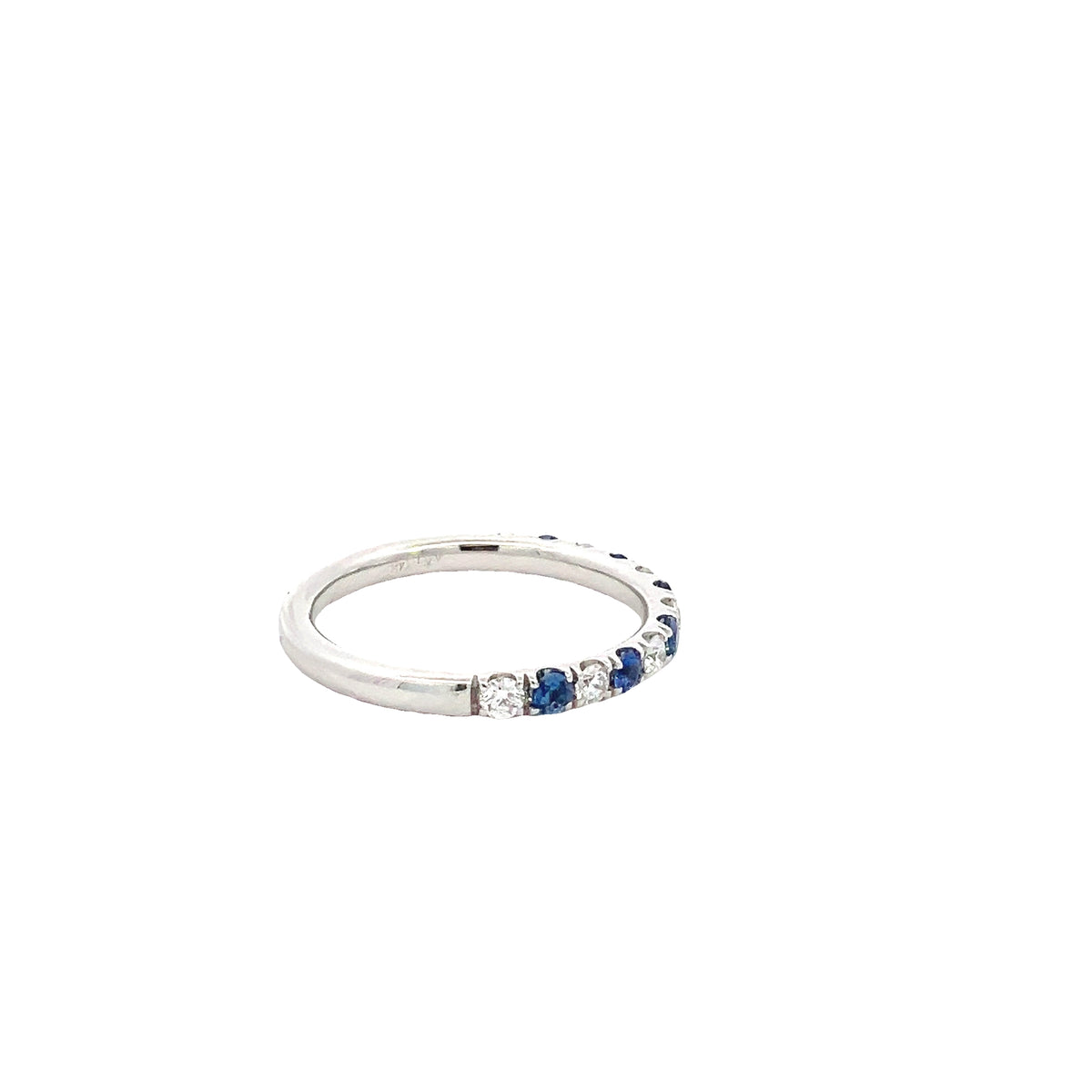 ROUND SAPPHIRES AND DIAMONDS 1/2ctw PRONG SET BAND