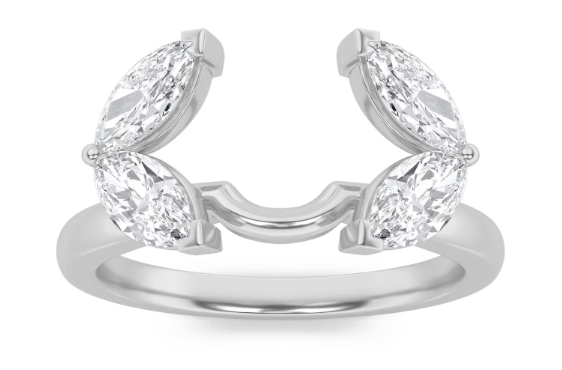 LAB GROWN MARQUISE DIAMONDS 1ctw ENHANCER RING