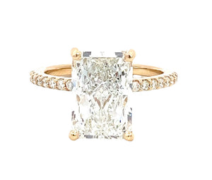 LAB GROWN RADIANT DIAMOND 4.36ctw PRONG SET RING
