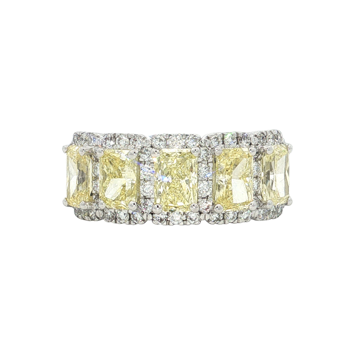 3.00 CTW Fancy Yellow & White Lab-Grown Diamond Fashion Band