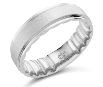 Precious Metal Wedding Bands-WHITE GOLD