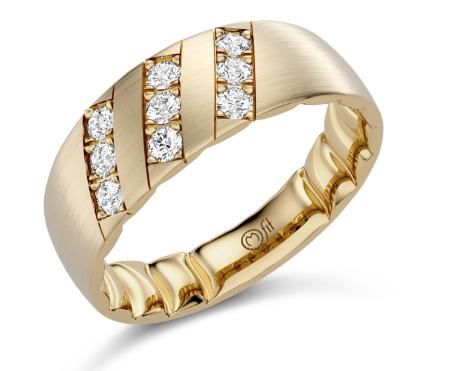PRECIOUS METAL WEDDING BANDS-DIAMOND