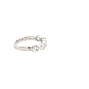 LAB GROWN OVAL DIAMONDS 1ctw BEZEL SET BAND
