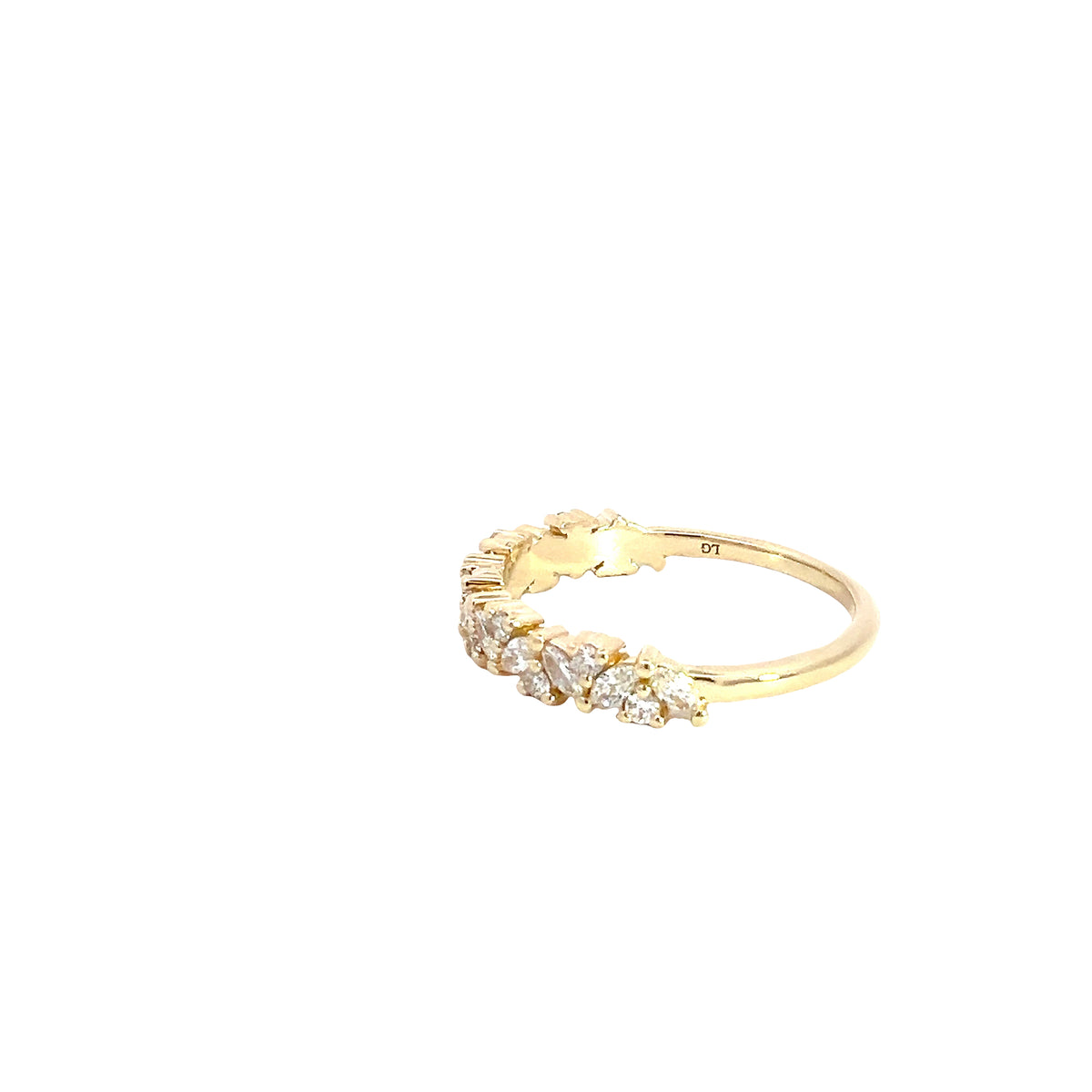 LAB GROWN MARQUISE &amp; ROUND DIAMONDS 1/2ctw ALTERNATING BAND