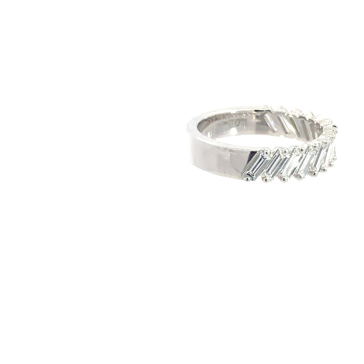 LAB GROWN BAGUETTE DIAMONDS 1.31CTW ANGLED PRONG SET BAND