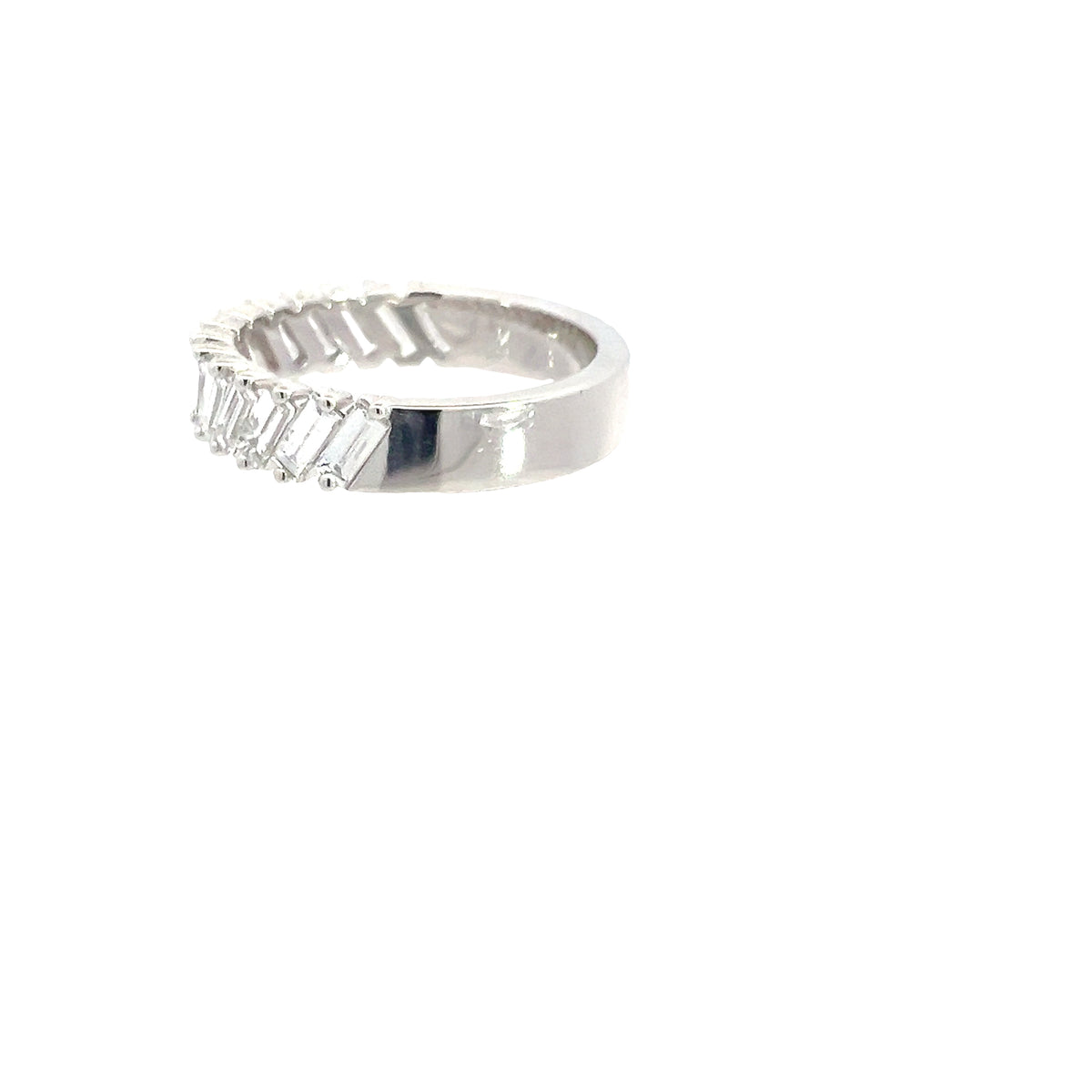 LAB GROWN BAGUETTE DIAMONDS 1.31CTW ANGLED PRONG SET BAND