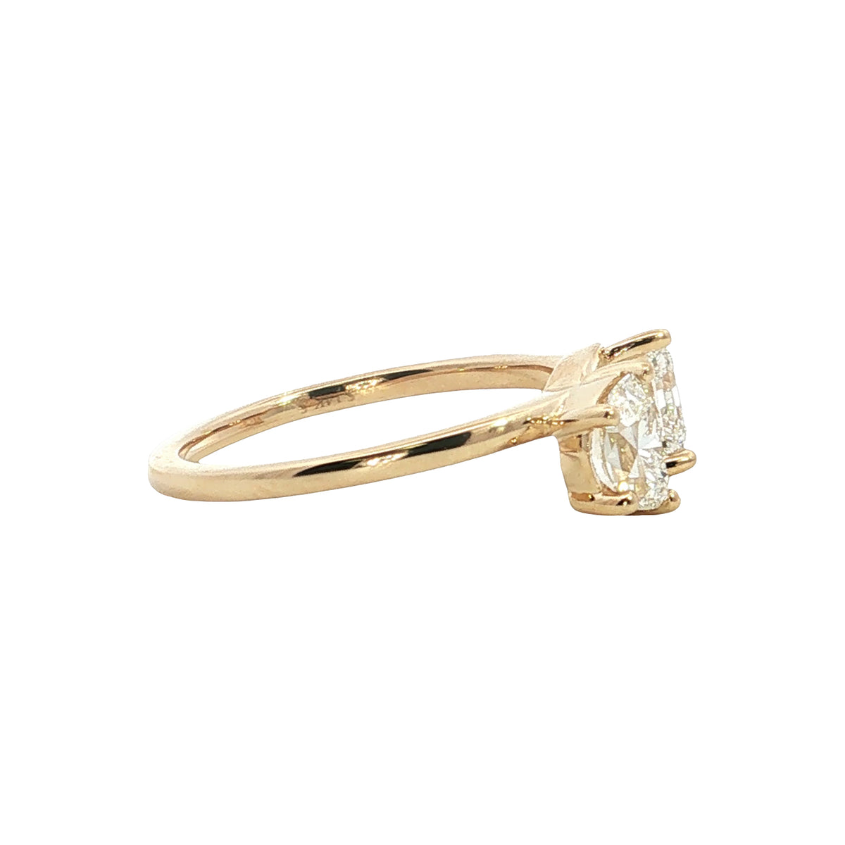 LAB GROWN HALF MOON DIAMONDS 1ctw RING WRAP