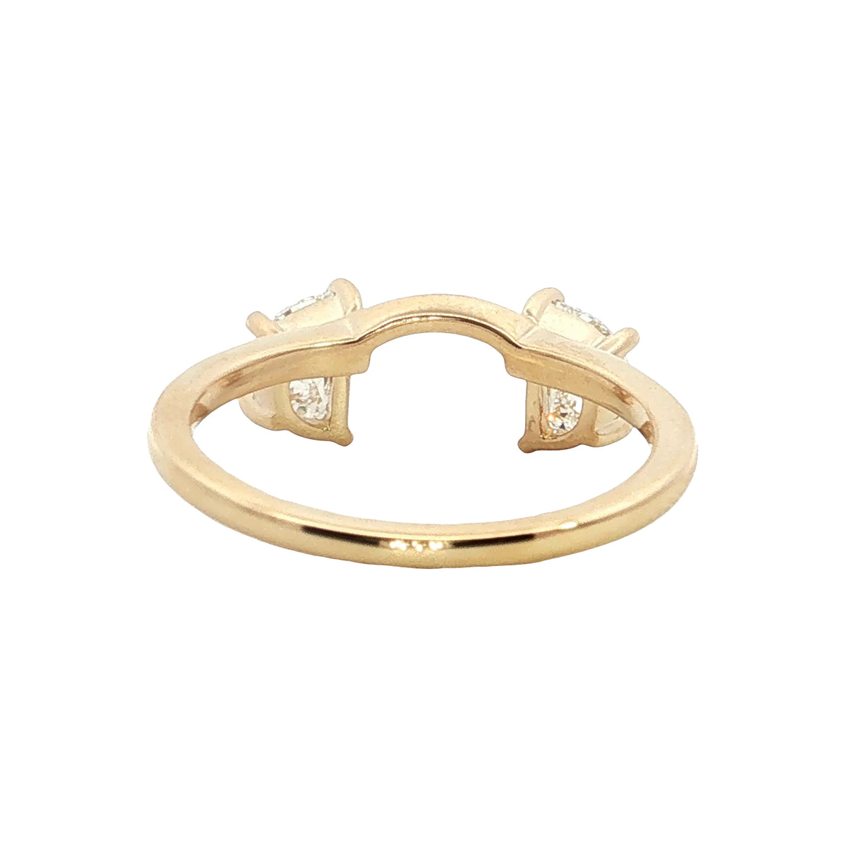 LAB GROWN HALF MOON DIAMONDS 1ctw RING WRAP