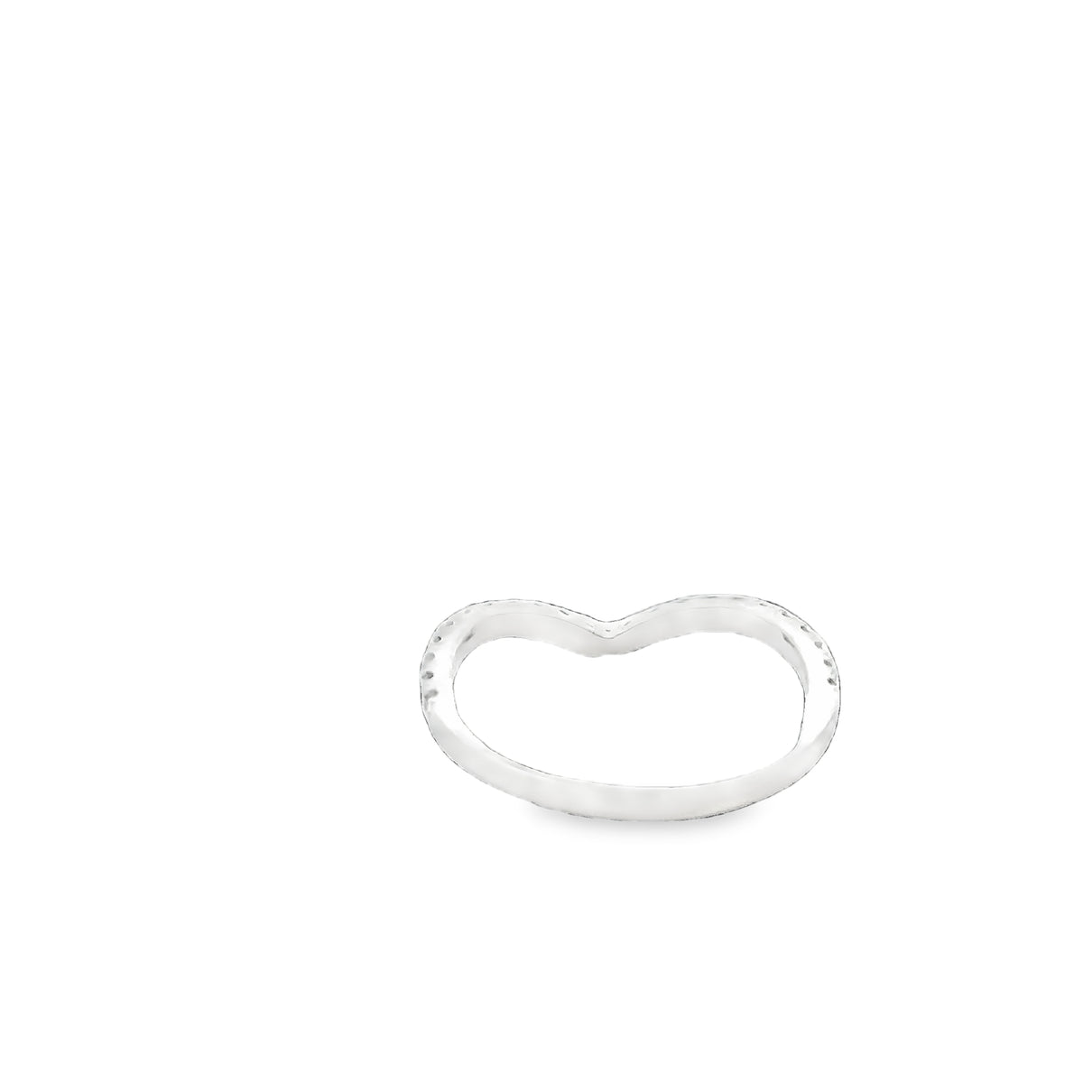 LAB GROWN ROUND DIAMONDS 1/3ctw CHEVRON STYLE BAND