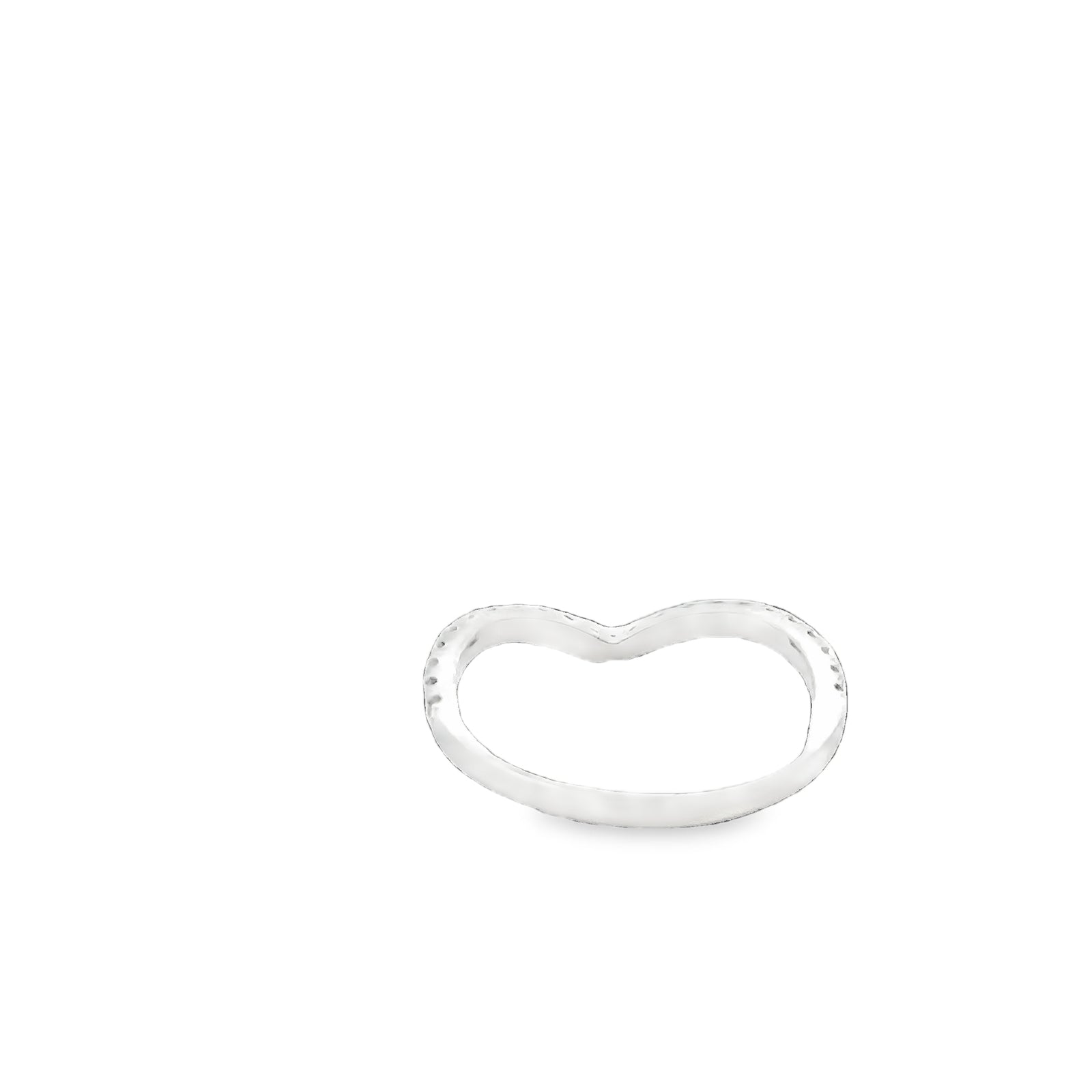 LAB GROWN ROUND DIAMONDS 1/3ctw CHEVRON STYLE BAND