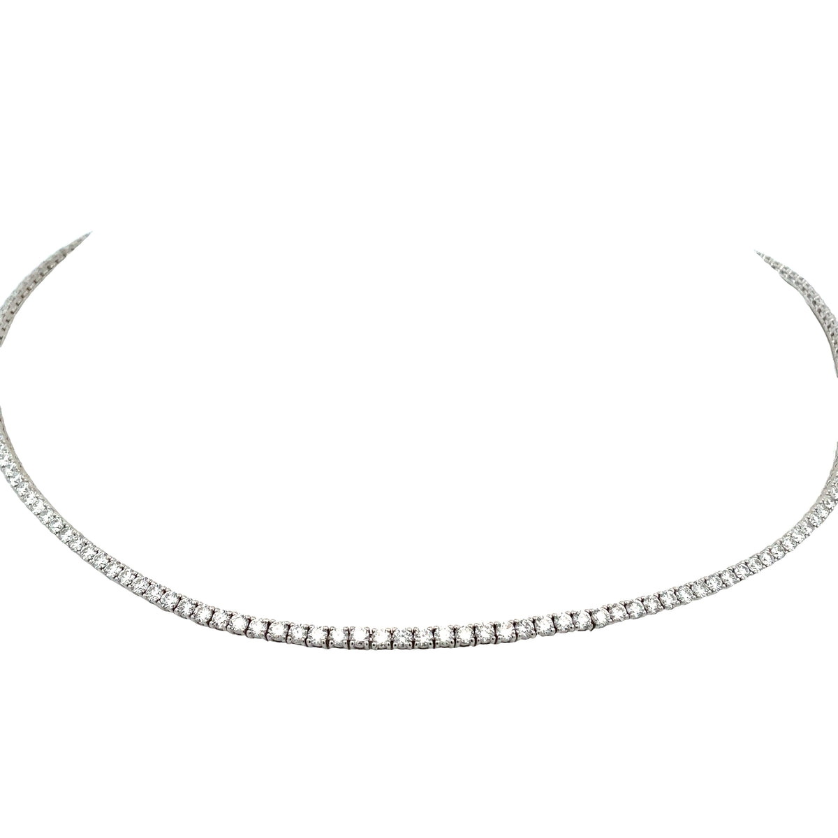 LAB GROWN ROUND DIAMONDS 20.55CTW TENNIS NECKLACE
