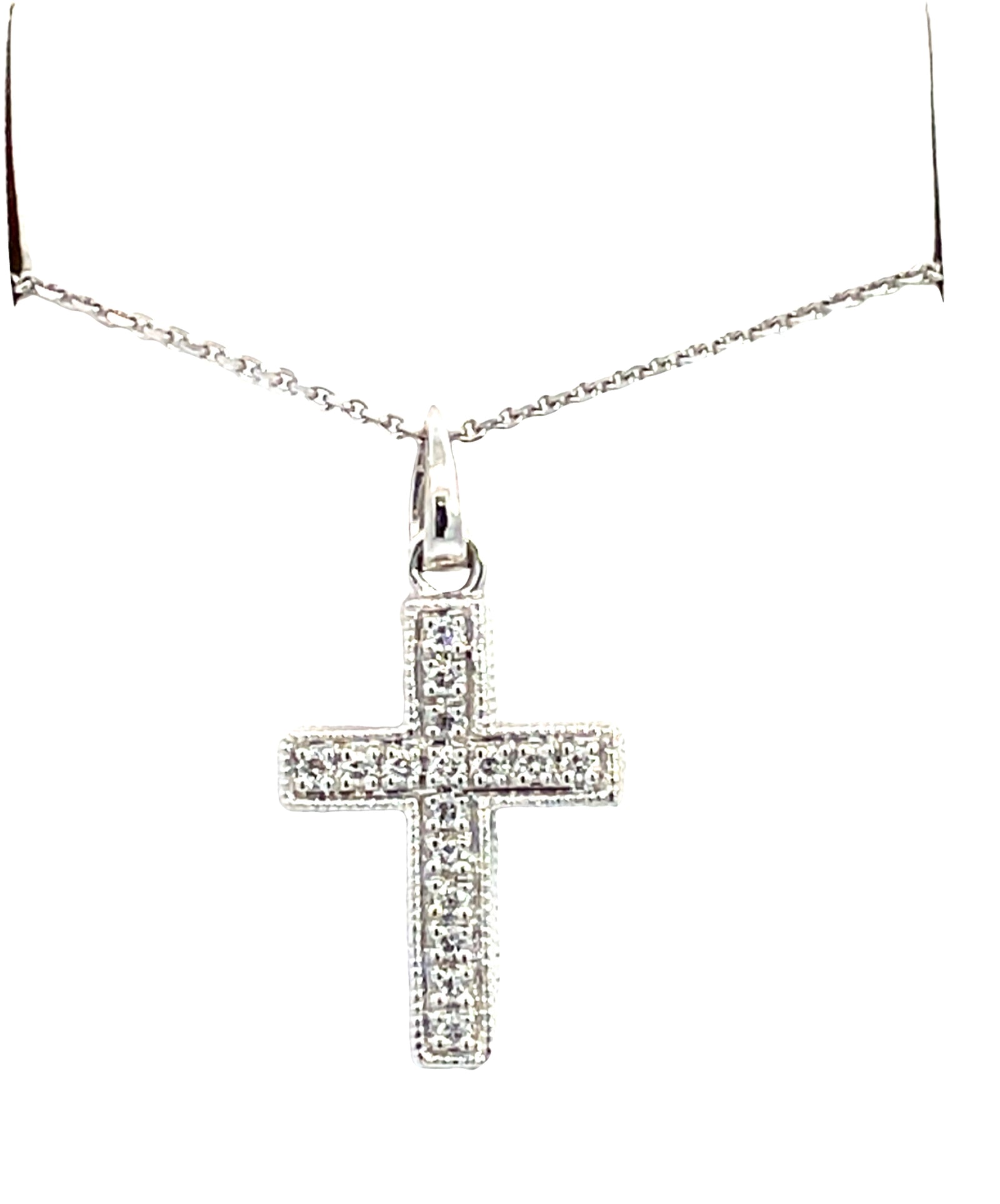 LAB GROWN ROUND DIAMONDS 0.53ctw CROSS PENDANT