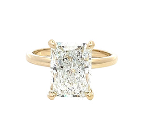 LAB GROWN RADIANT DIAMOND 4.02ct SOLITAIRE ENGAGEMENT RING