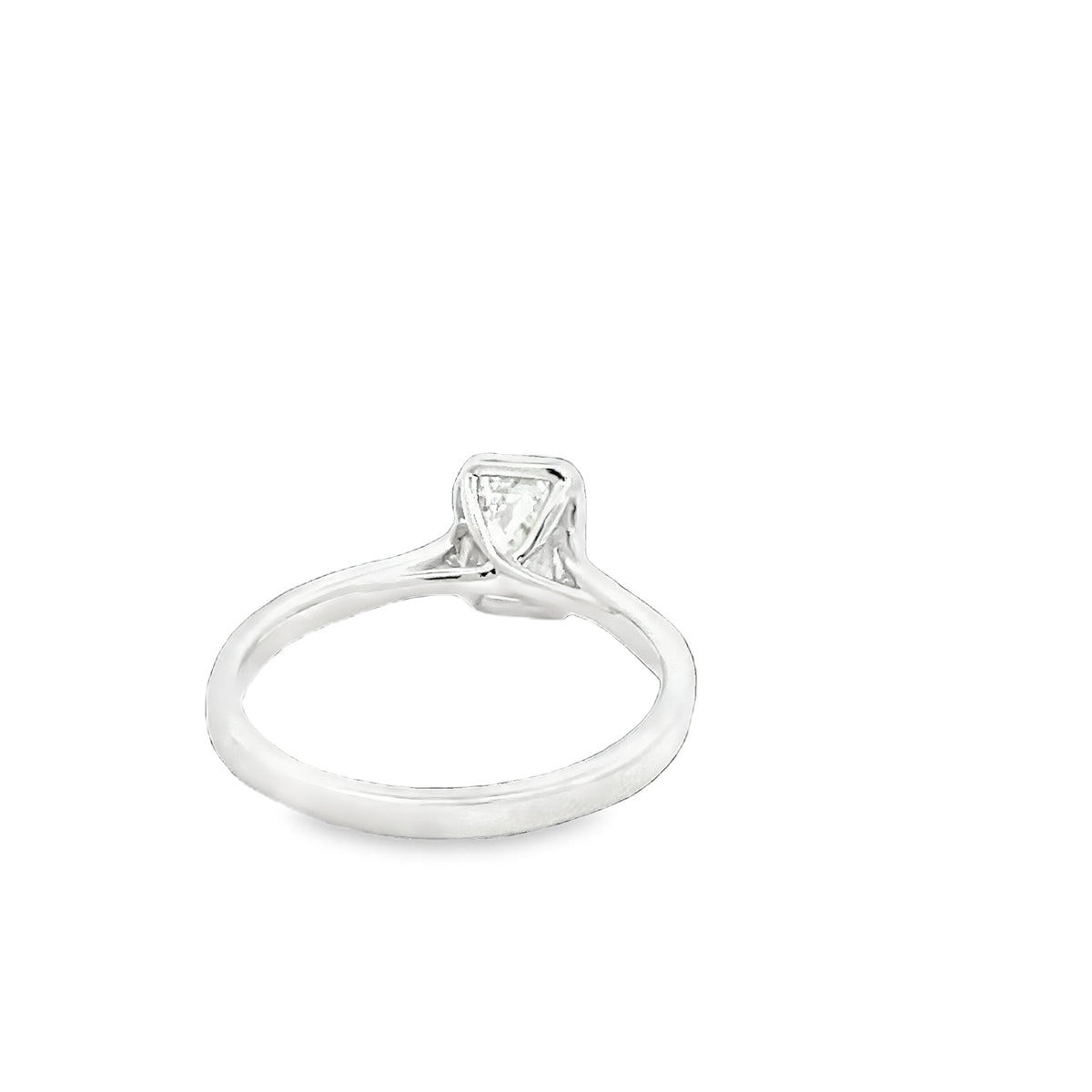 LAB GROWN EMERALD DIAMOND 1.09ct BEZEL SOLITAIRE ENGAGEMENT RING