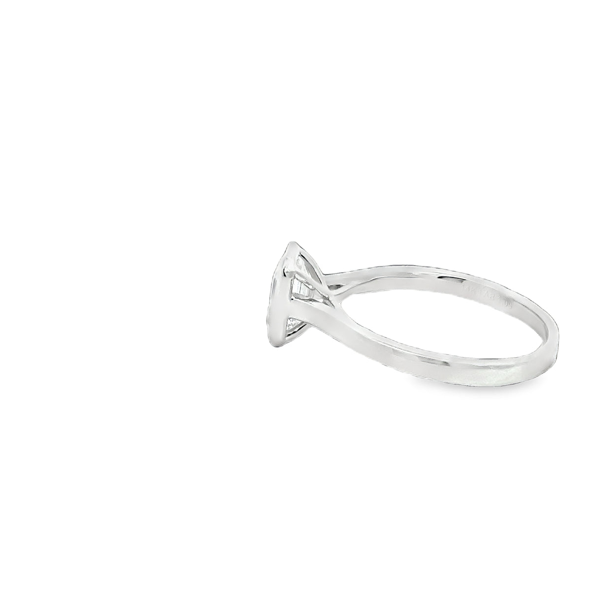 LAB GROWN EMERALD DIAMOND 1.09ct BEZEL SOLITAIRE ENGAGEMENT RING