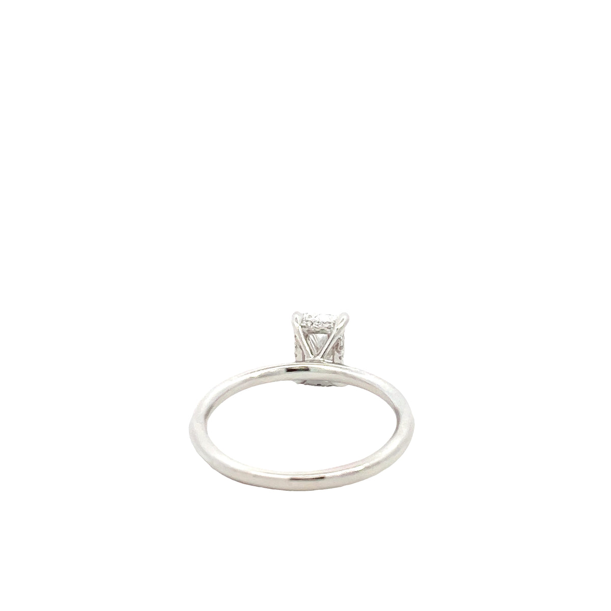 LAB GROWN RADIANT &amp; ROUND DIAMONDS 0.96ctw SOLITAIRE ENGAGEMENT RING