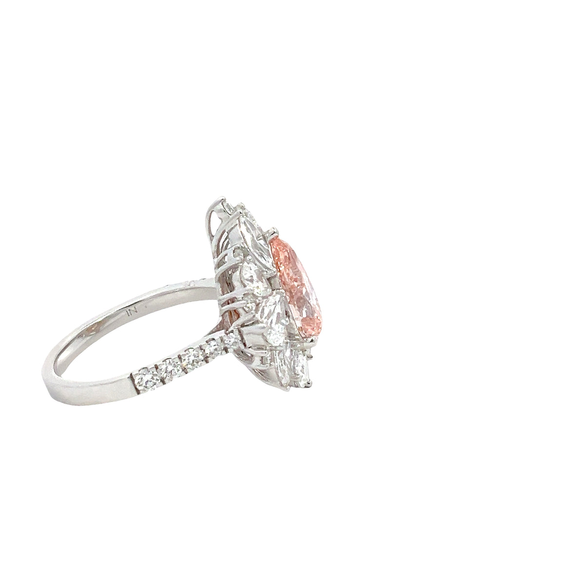 LAB GROWN PEAR, MARQUISE, & ROUND DIAMONDS 4.50ctw HALO STYLE RING