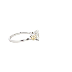 LAB GROWN OVAL & PEAR DIAMONDS 2.50ctw THREE STONE RING