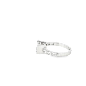 LAB GROWN EMERALD CUT DIAMOND 2 1/4ctw HALF BEZEL RING