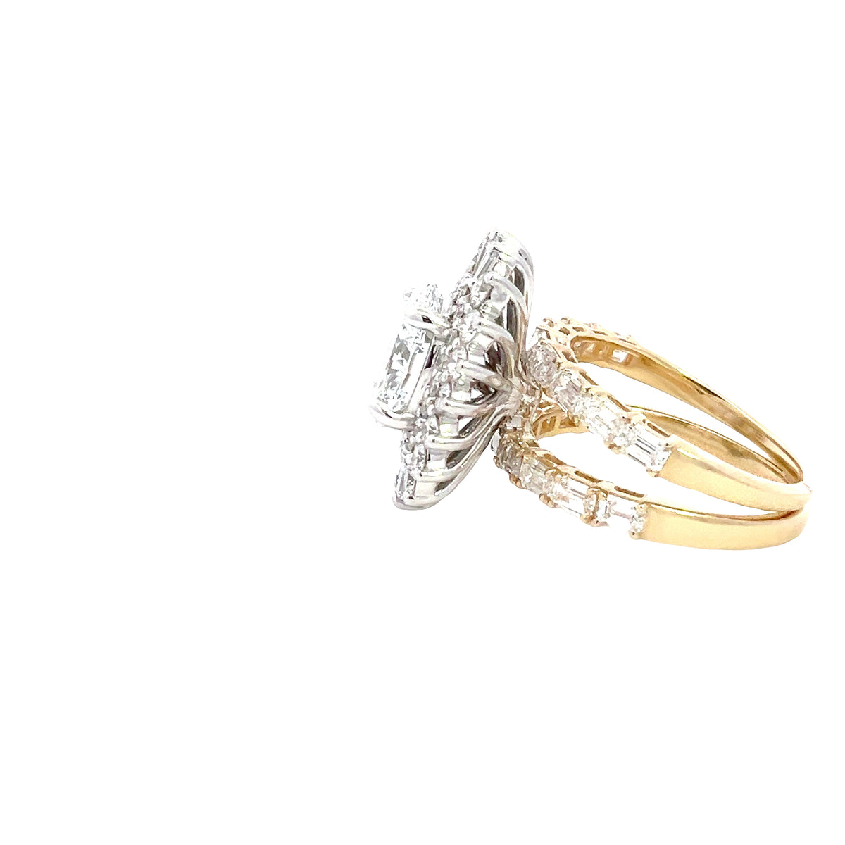 LAB GROWN DIAMONDS 4.85ctw PRONG SET BALLERINA STYLE RING