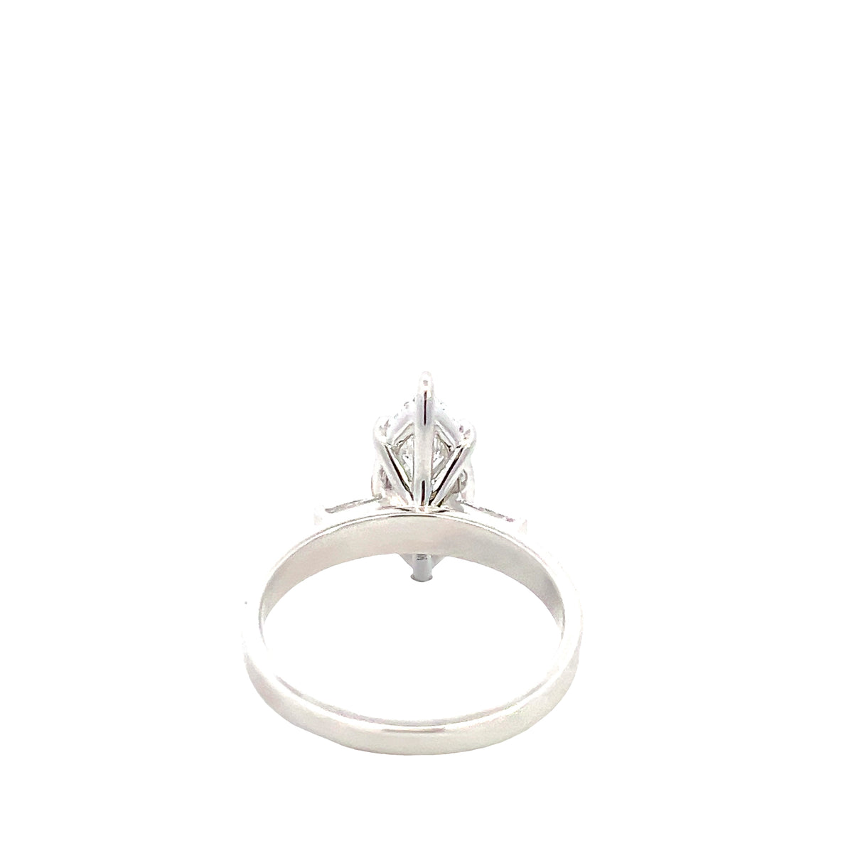 LAB GROWN MARQUISE &amp; BAGUETTE DIAMONDS 2.31ctw THREE STONE RING