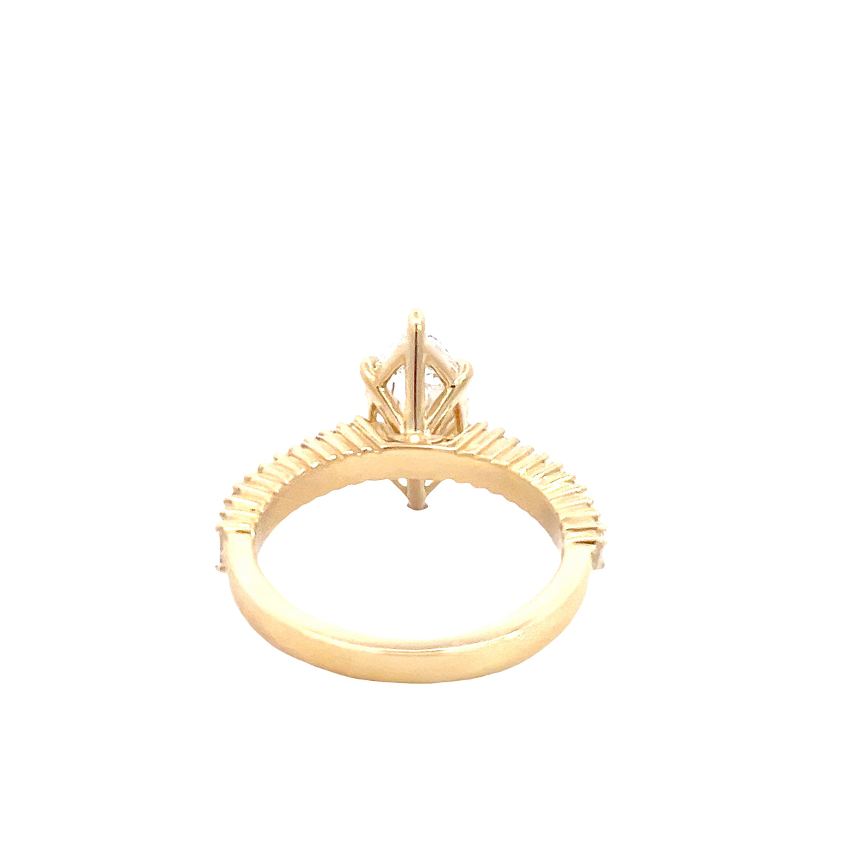 LAB GROWN MARQUISE &amp; BAGUETTE DIAMONDS 2.62ctw ANGLED PRONG SET RING