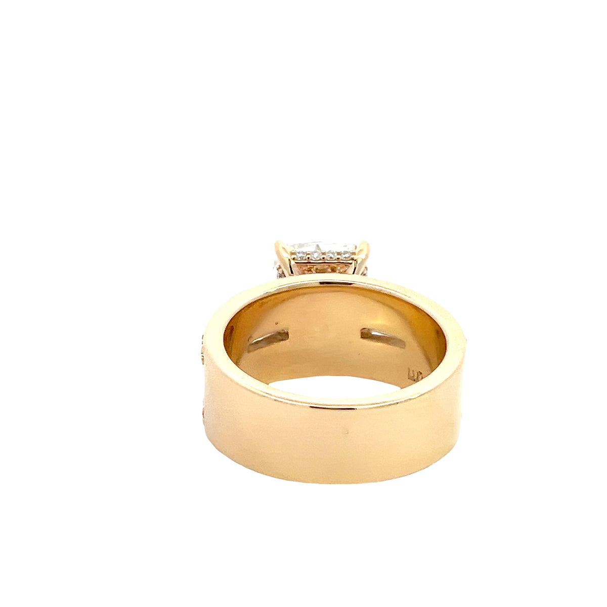 LAB GROWN CUSHION, BAGUETTE, &amp; ROUND DIAMONDS 5.62ctw THREE STONE RING