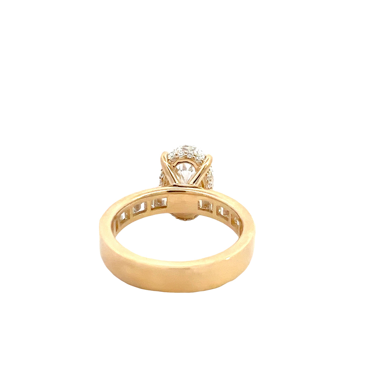 LAB GROWN OVAL, ROUND, &amp; BAGUETTE DIAMONDS 4.15ctw CHANNEL SET RING