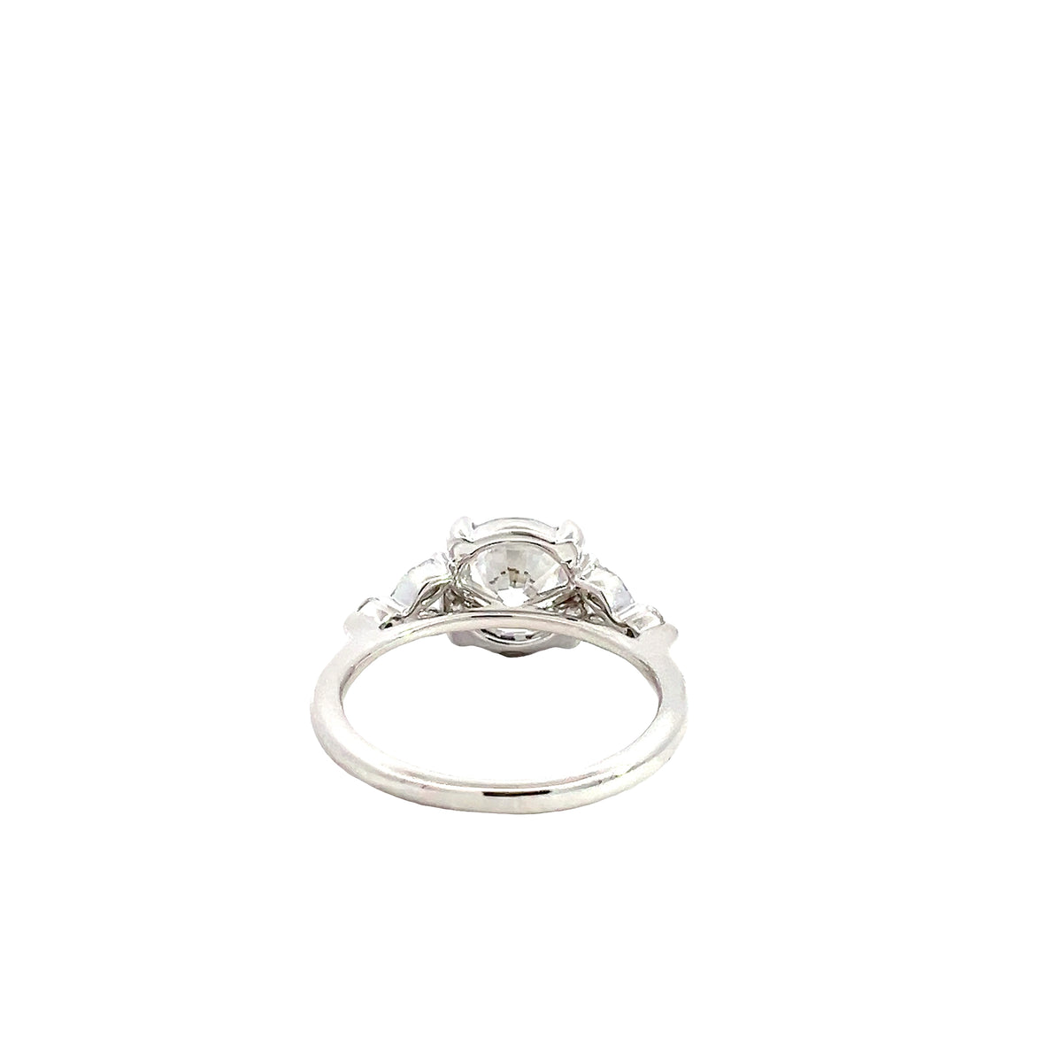 LAB GROWN ROUND &amp; MARQUISE DIAMONDS 2.55ctw PRONG SET RING