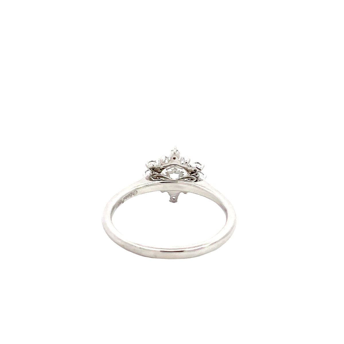 LAB GROWN ROUND DIAMONDS 1.13ctw VINTAGE HALO STYLE RING