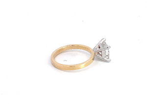 LAB GROWN PRINCESS DIAMOND 1.64CT FLAT SOLITAIRE ENGAGEMENT RING