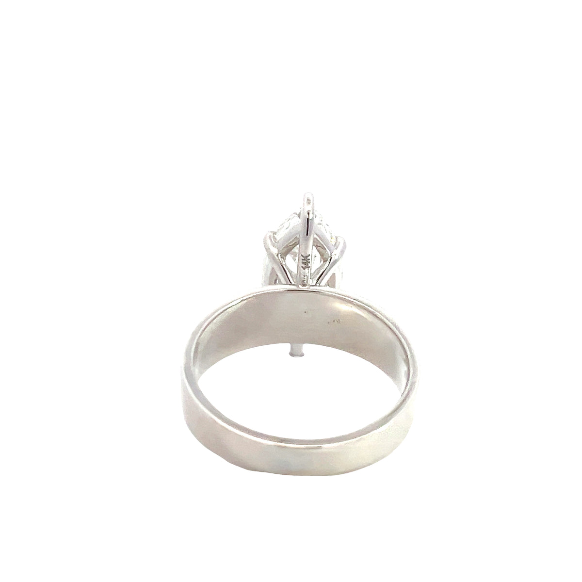 LAB GROWN MARQUISE DIAMOND 3.08ct 6MM TAPERED SOLITAIRE ENGAGEMENT RING