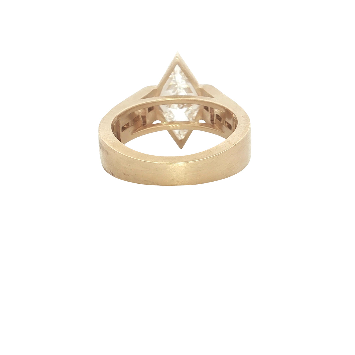 LAB GROWN LOZENGE & BAGUETTE DIAMONDS 4.10CTW CUSTOM RING