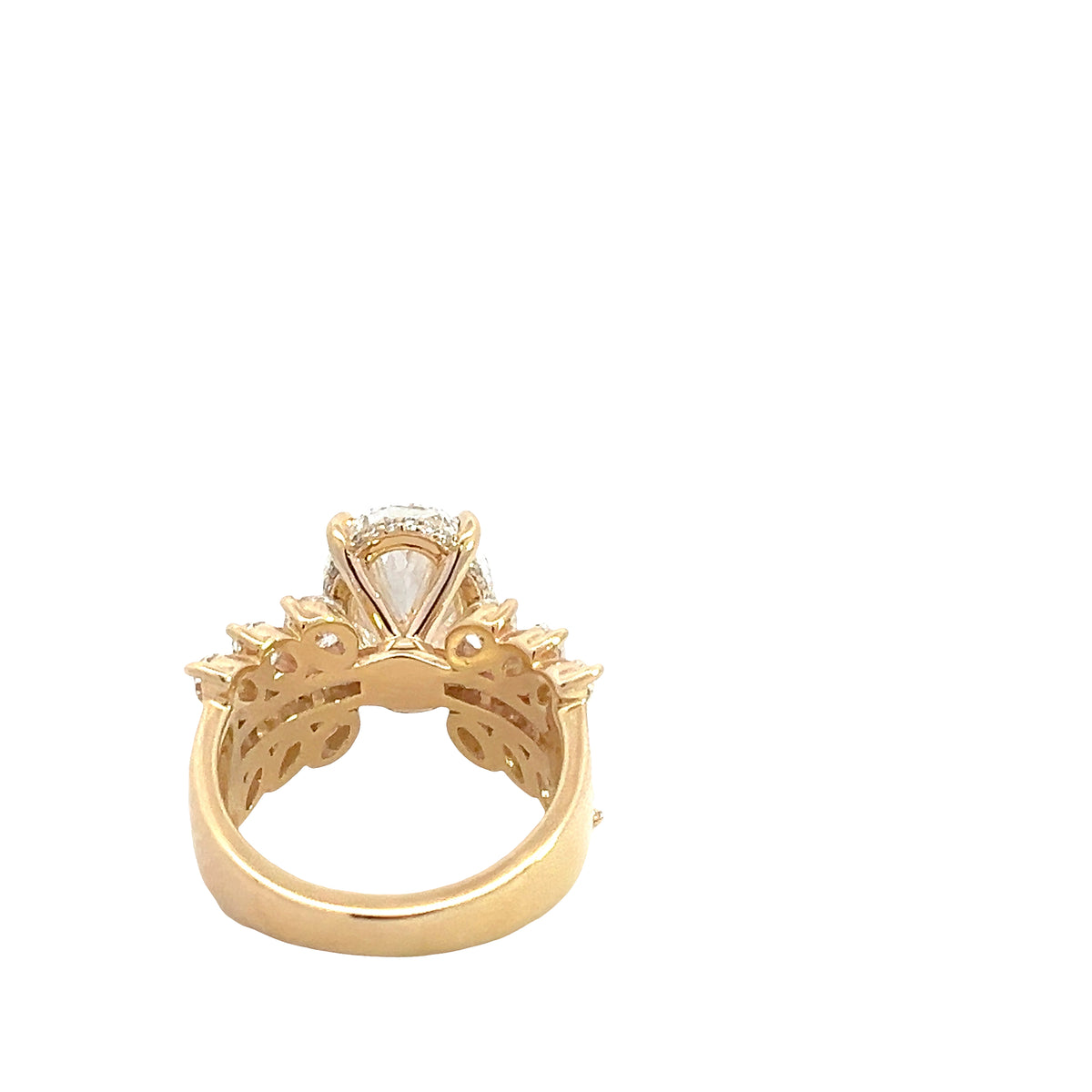 LAB GROWN OVAL AND BAGUETTE DIAMONDS 7.05ctw CUSTOM RING