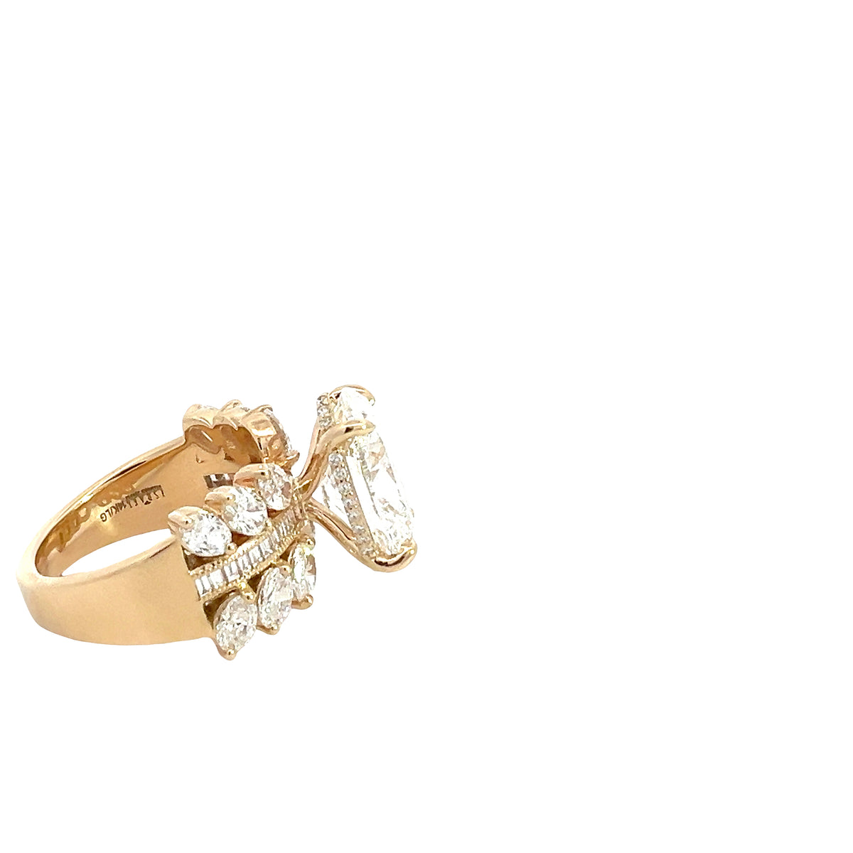 LAB GROWN OVAL AND BAGUETTE DIAMONDS 7.05ctw CUSTOM RING