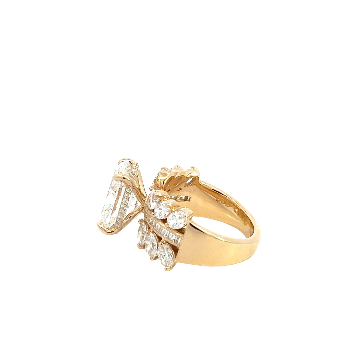 LAB GROWN OVAL AND BAGUETTE DIAMONDS 7.05ctw CUSTOM RING