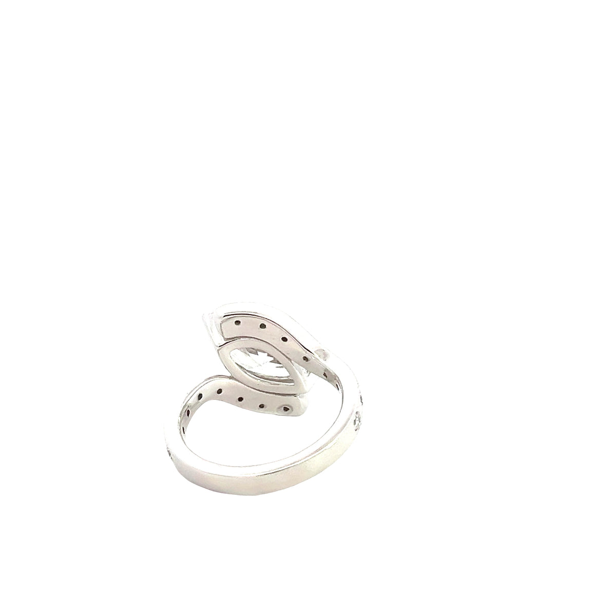 LAB GROWN MARQUISE AND ROUND DIAMONDS 3.56ctw BEZEL BYPASS RING
