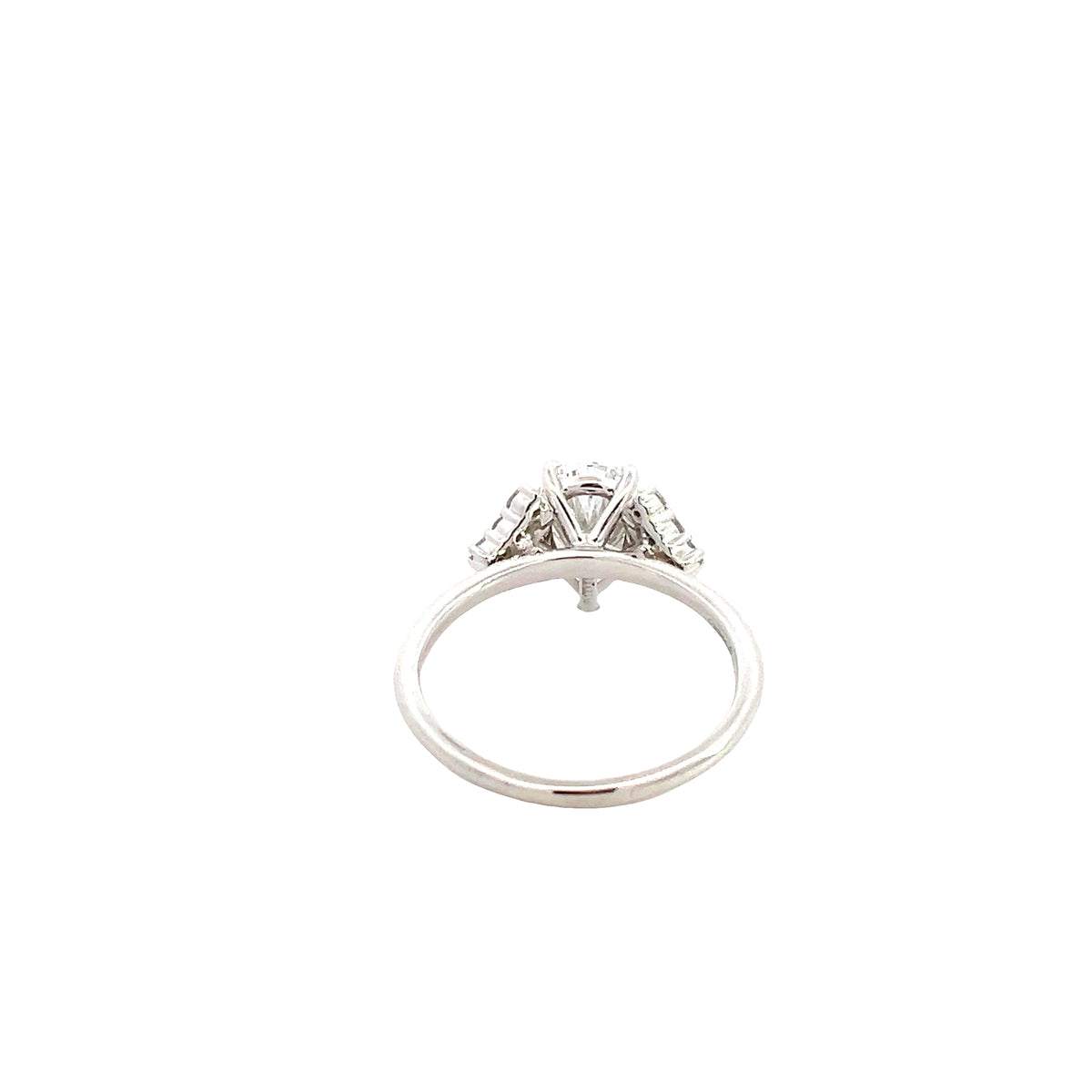 LAB GROWN PEAR AND ROUND DIAMONDS 1.70ctw PRONG SET RING