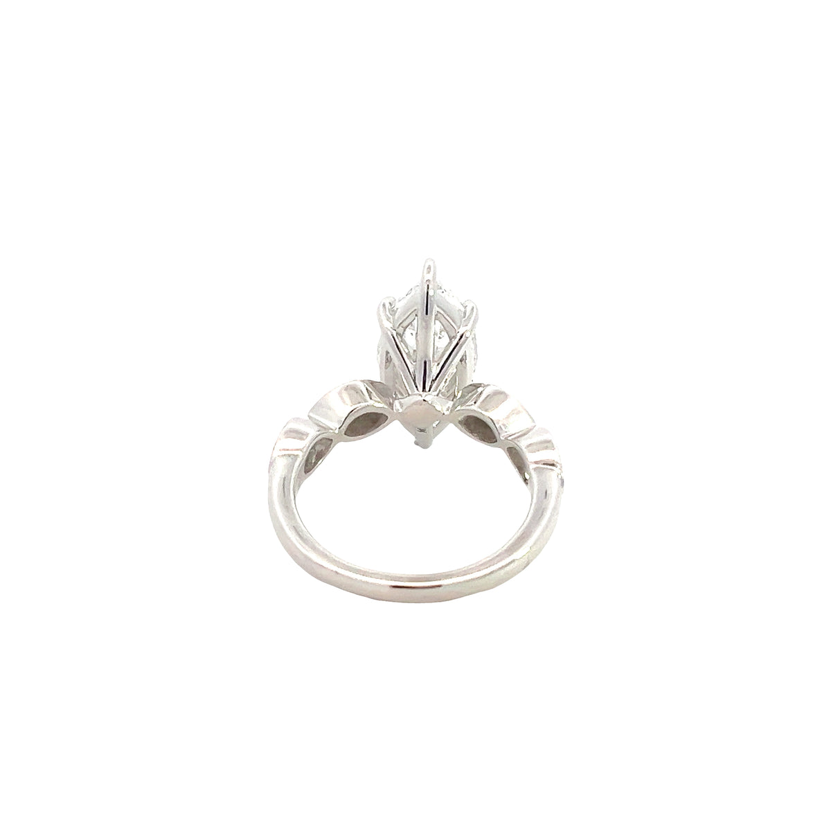 LAB GROWN MARQUISE DIAMONDS 4.39ctw BEZEL SIDES RING