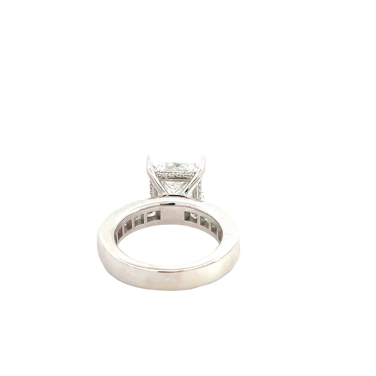 LAB GROWN PRINCESS CUT DIAMONDS 6.92ctw CHANNEL SET RING