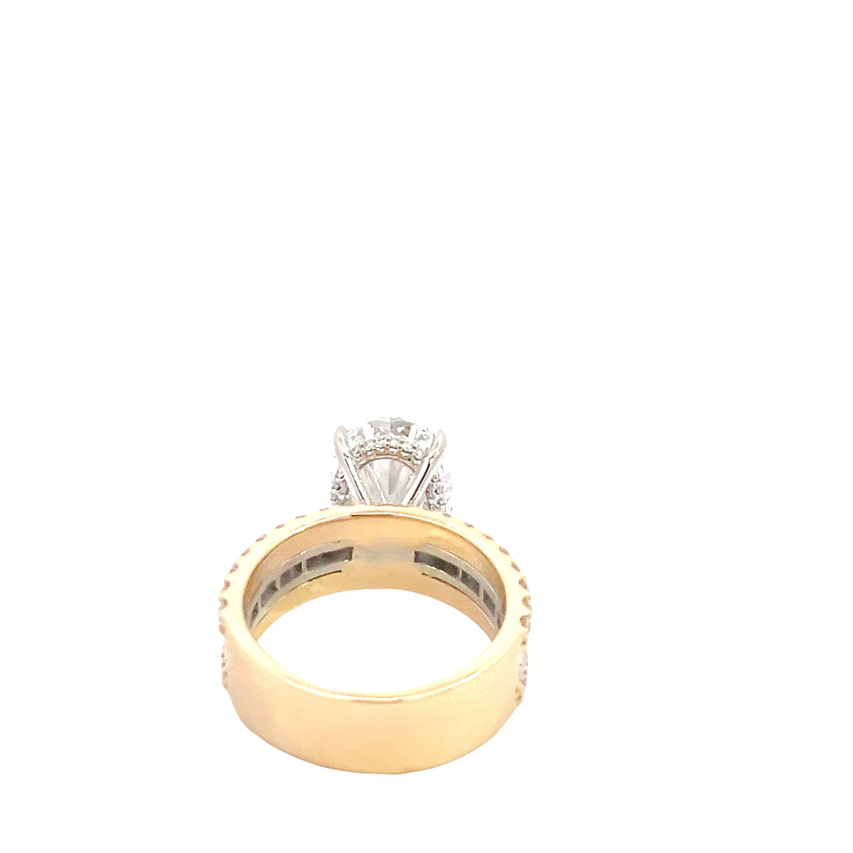 LAB GROWN OVAL, BAGUETTE AND ROUND DIAMONDS 6.16ctw RING