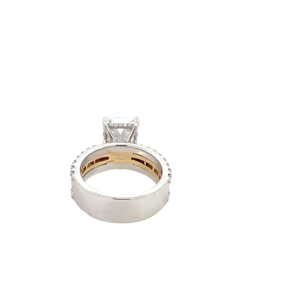 LAB GROWN RADIANT, ROUND AND BAGUETTE DIAMONDS 6.54ctw RING