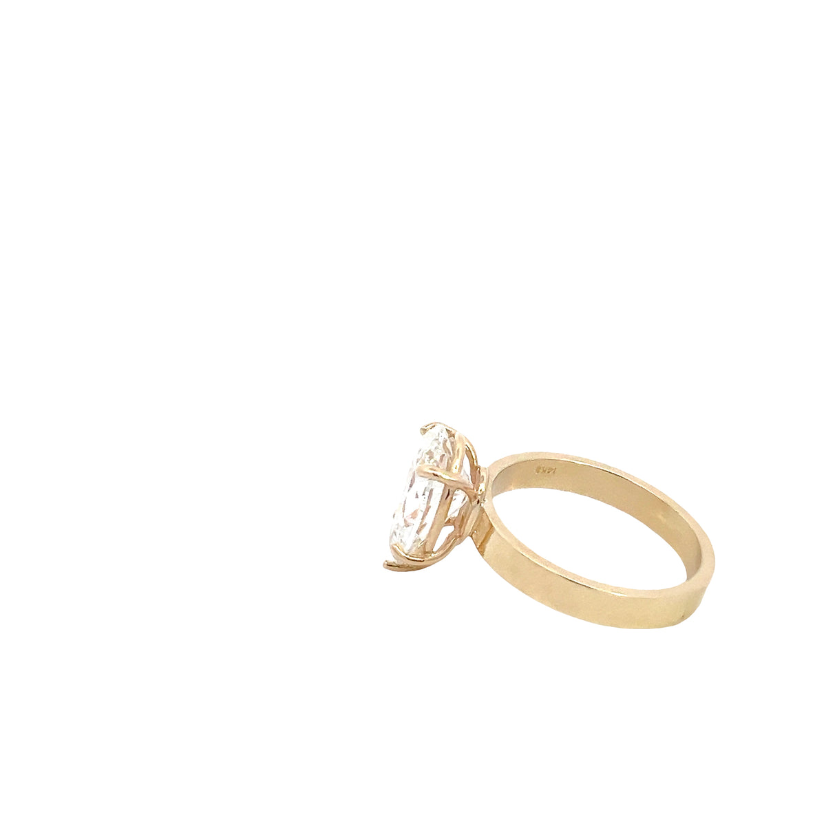 LAB GROWN PEAR DIAMOND 3.05ct SOLITAIRE ENGAGEMENT RING