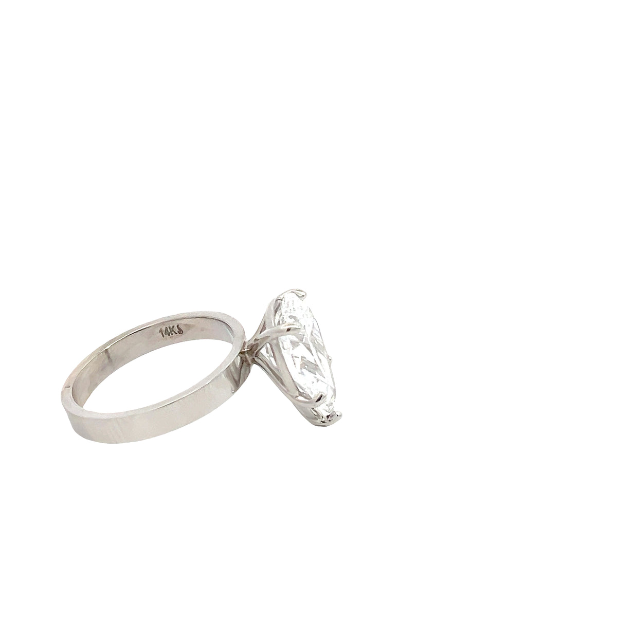 LAB GROWN PEAR DIAMOND 4.08ct SOLITAIRE ENGAGEMENT RING