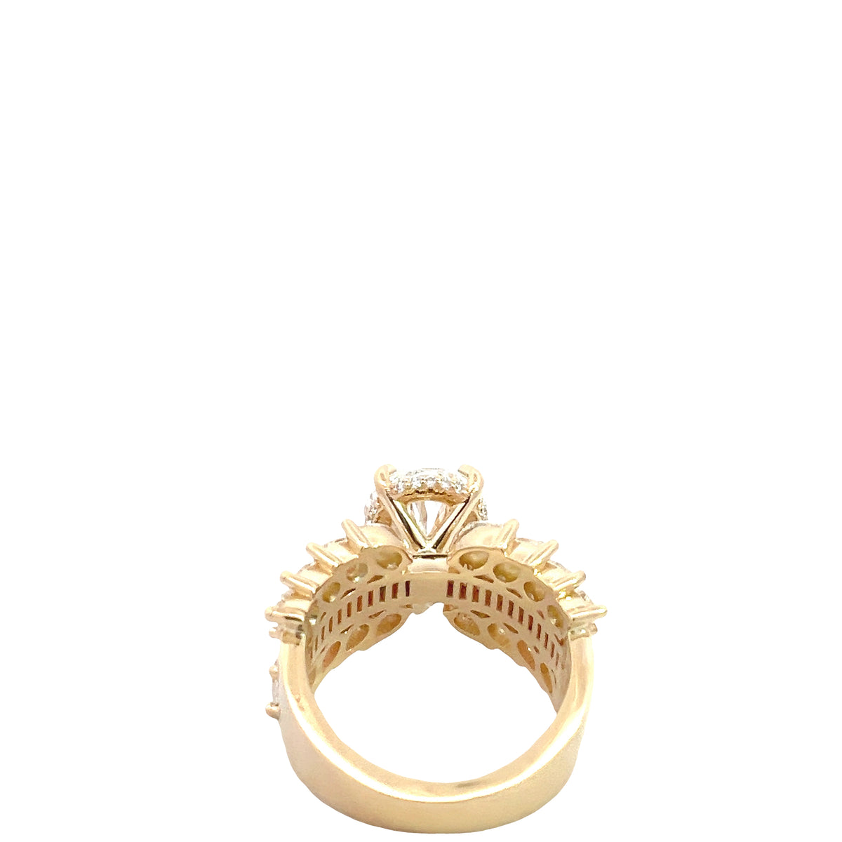 LAB GROWN PEAR AND BAGUETTE DIAMONDS 6.11ctw CUSTOM RING