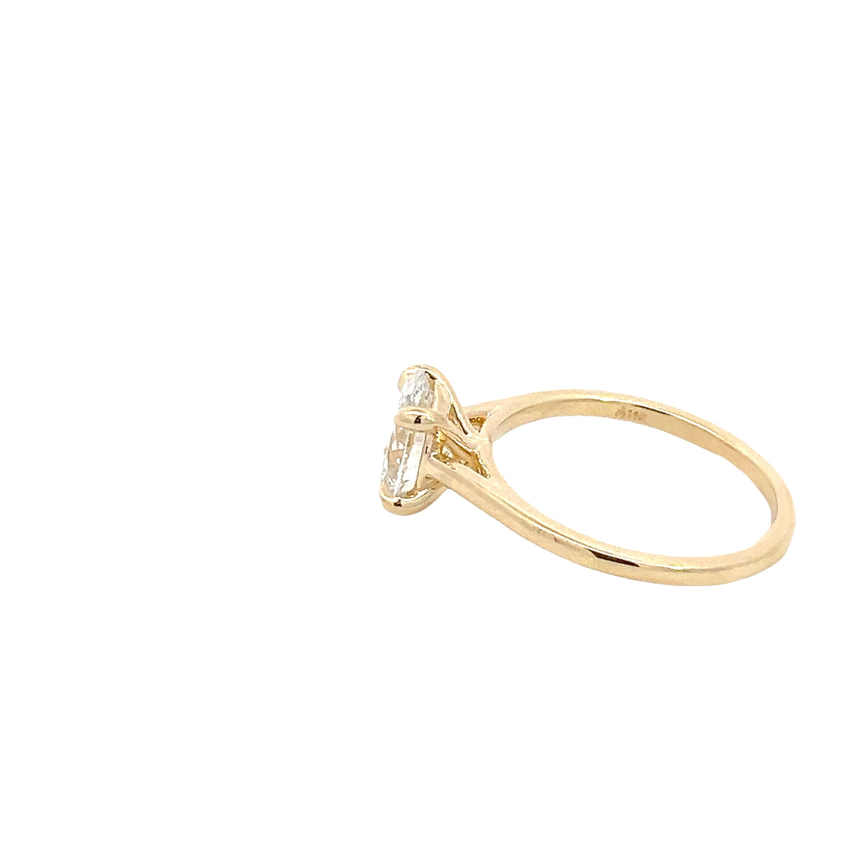 LAB GROWN OVAL DIAMOND 1.50ct CATHEDRAL SOLITAIRE ENGAGEMENT RING