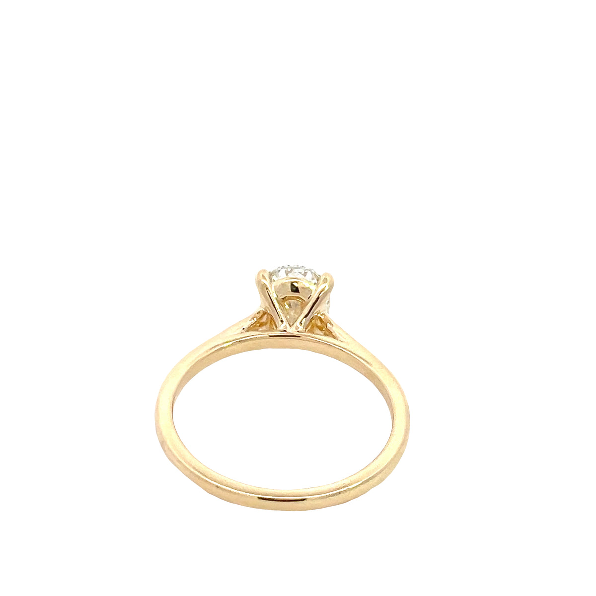 LAB GROWN OVAL DIAMOND 1.50ct CATHEDRAL SOLITAIRE ENGAGEMENT RING
